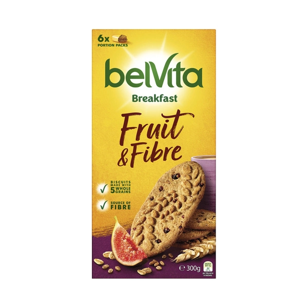 Belvita Fruit & Fibre Breakfast Biscuits 6 Pack 300g