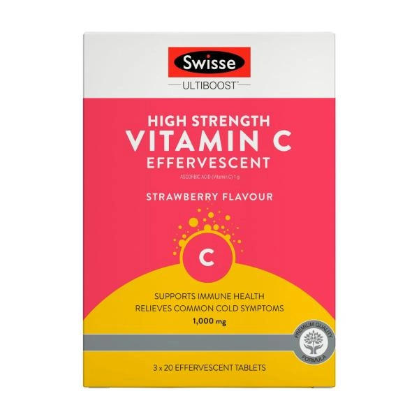 Swisse Ultiboost High Strength Vitamin C Effervescent 60 pack