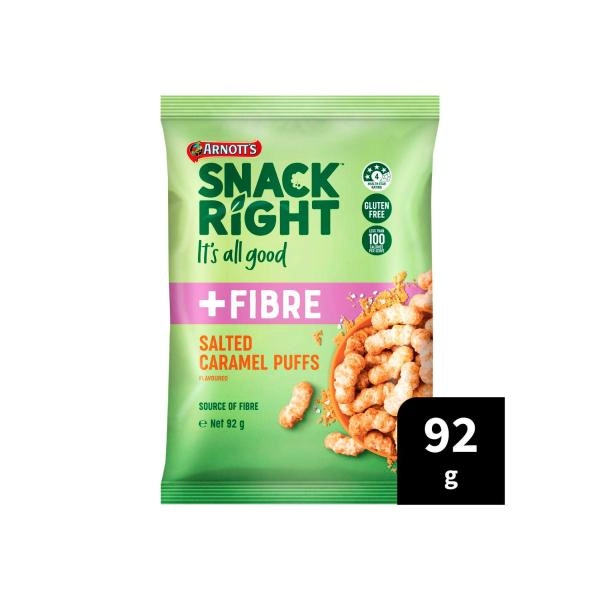 Arnotts Snackright Puffs Salted Caramel 92g