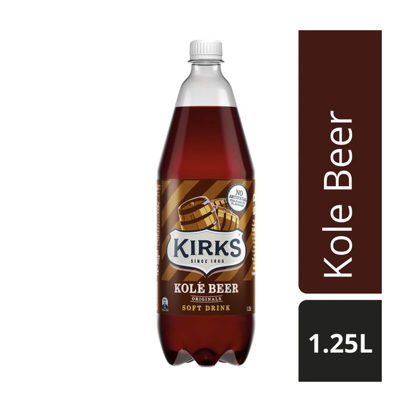 Kirks Kole Beer Bottle Soft Drink 1.25L