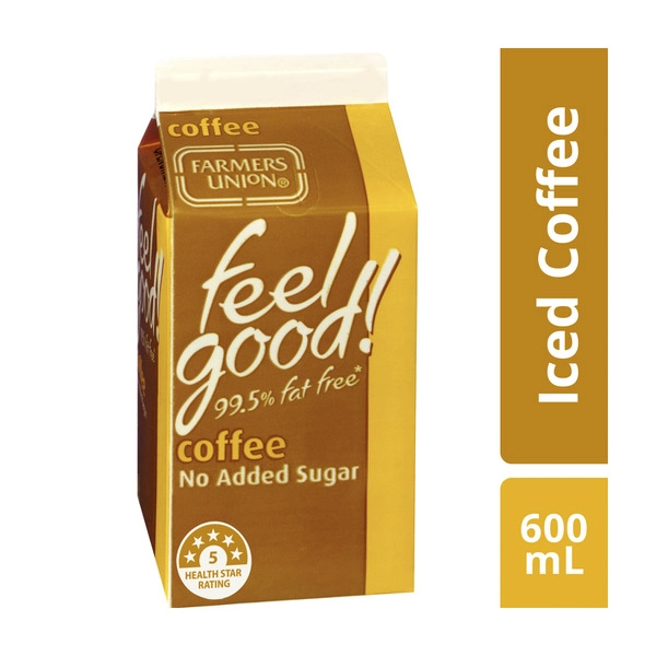 Farmers Union Feelgood No Added Sugar 99.5% Fat Free Coffee 600mL