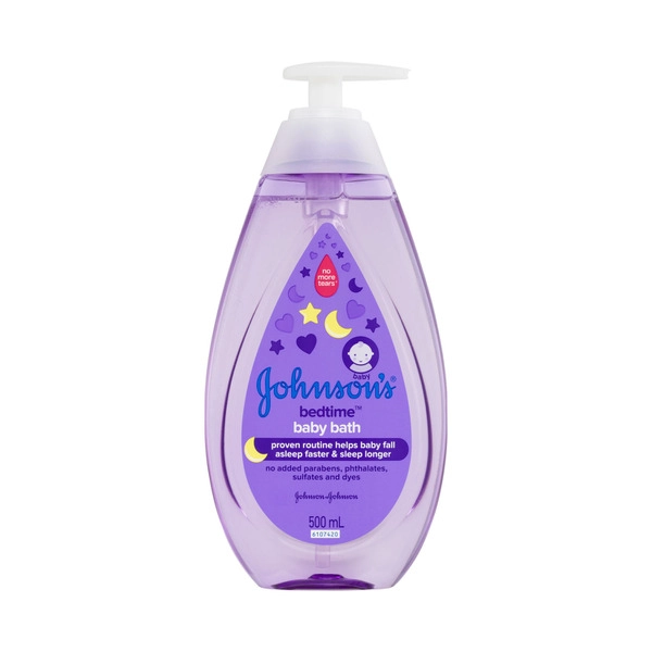 Johnson's Bedtime Gentle Calming Jasmine & Lily Scented Tear-Free Baby Bath 500mL