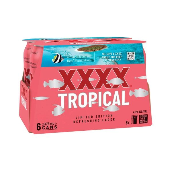 XXXX XXXX Tropical Can 375mL : PACK6 6x375mL