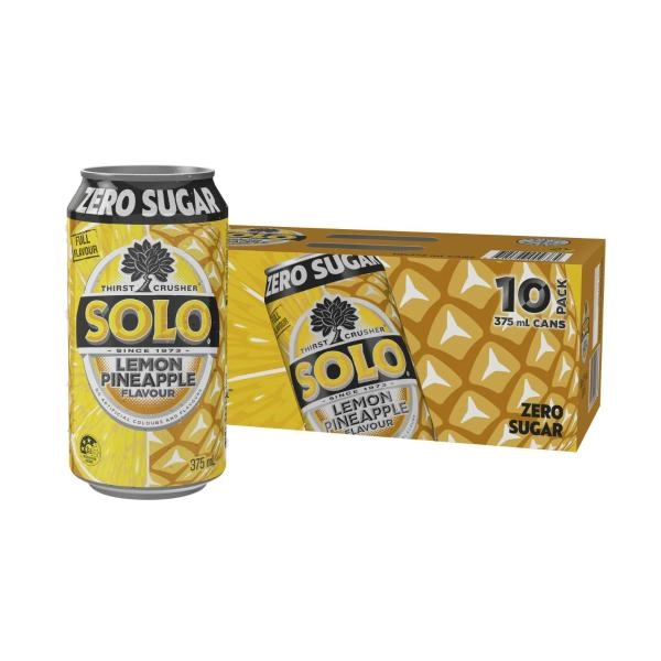 Solo Lemon Pineapple Cans 10x375mL 10 Pack