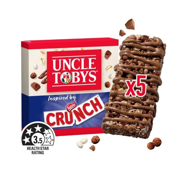 Uncle Tobys Snacks Crunch Snack Bars 145g