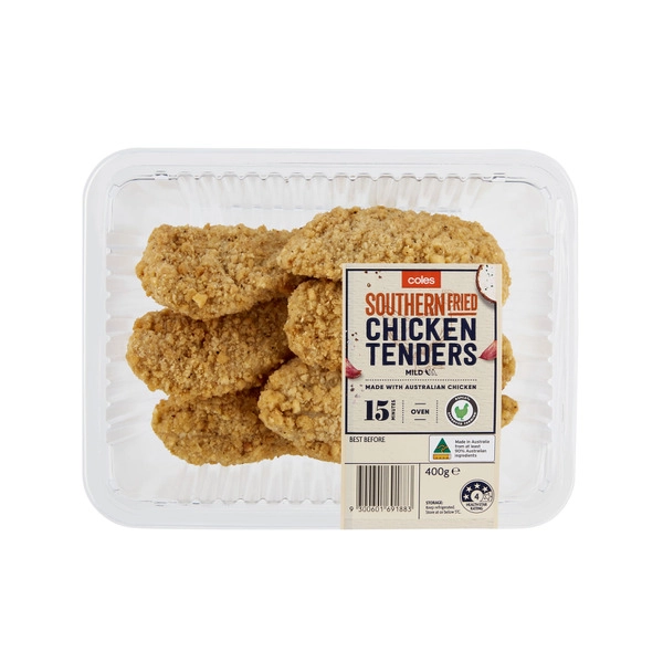 Coles RSPCA Chicken COLES RSPCA CHICKEN TENDERS SOUTHERN FRIED 