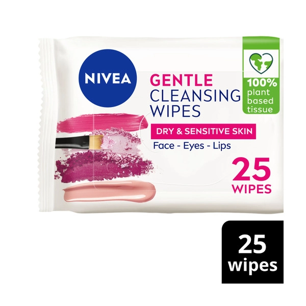 Nivea Gentle Cleansing Wipes Dry & Sensitive Skin 25 pack