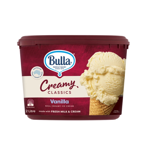 Bulla Creamy Classics Vanilla Ice Cream Tub 2L