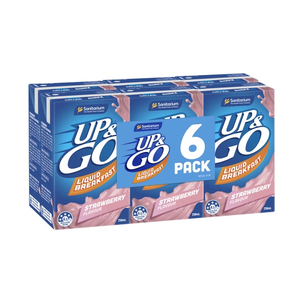 Sanitarium Up&Go Strawberry Cereal 6X250mL 1.5L