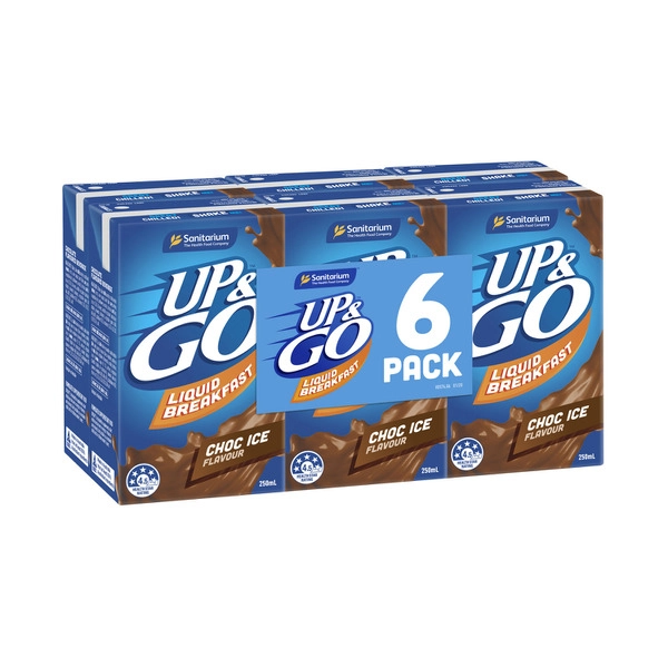 Sanitarium Up&Go Choc Ice Cereal 6X250mL 1.5L