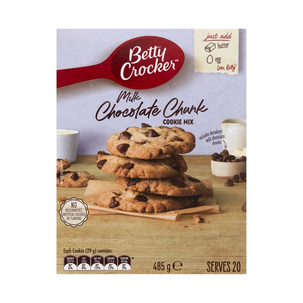 Betty Crocker Milk Chocolate Chunk Cookie Mix 485g