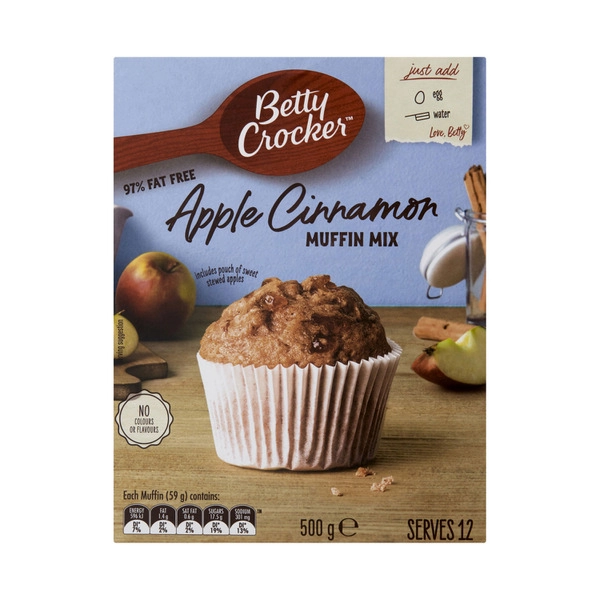 Betty Crocker Apple & Cinnamon Muffin Mix Low Fat 500g