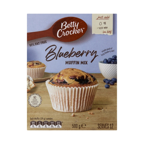 Betty Crocker Low Fat BETTY CROCKER MUFFIN MIX:BLUEBERRY:LOW FAT:500 GRAM 