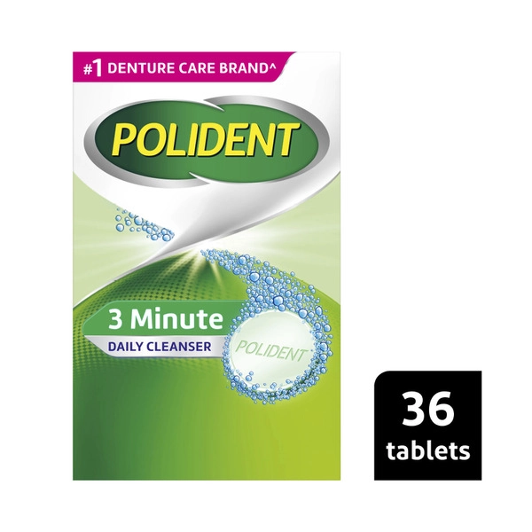 Polident 3 Minute Daily Cleanser for dentures and partials 36 pack