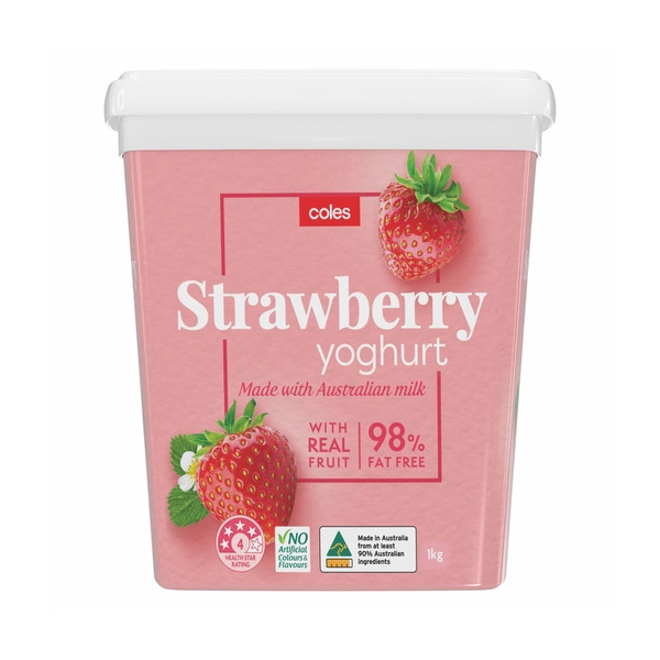 Coles Strawberry Yoghurt 1kg