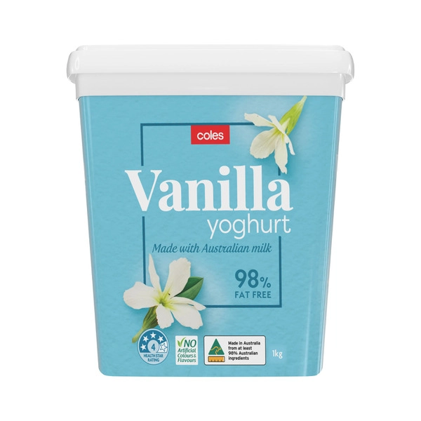 Coles Vanilla Yoghurt 1kg