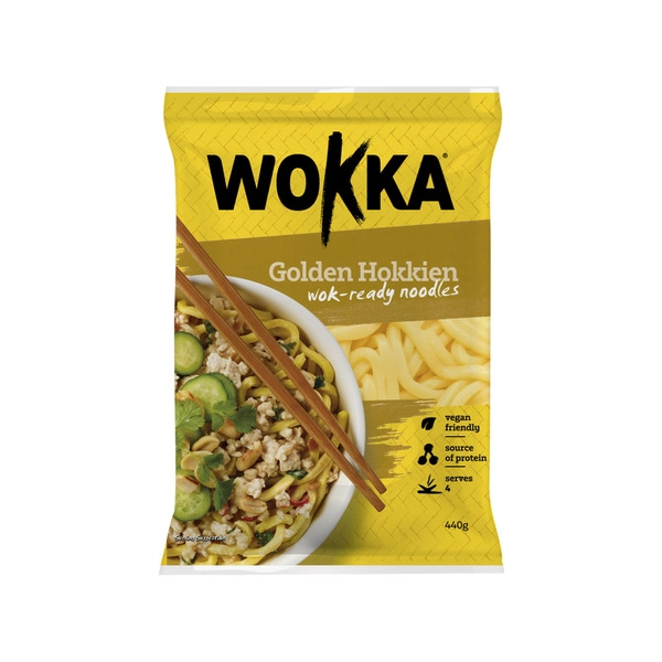 Wokka Golden Hokkien Wok Ready Noodles 440g