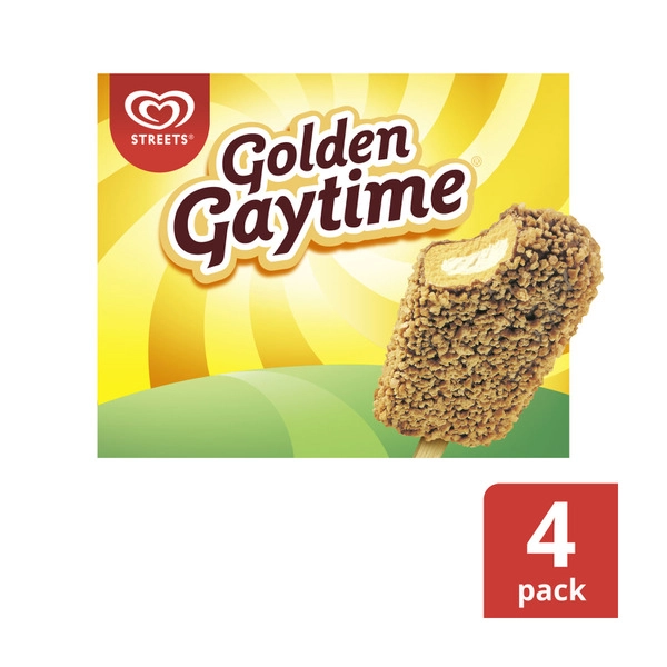 Streets Golden Gaytime Ice Cream Sticks 4 pack 400mL