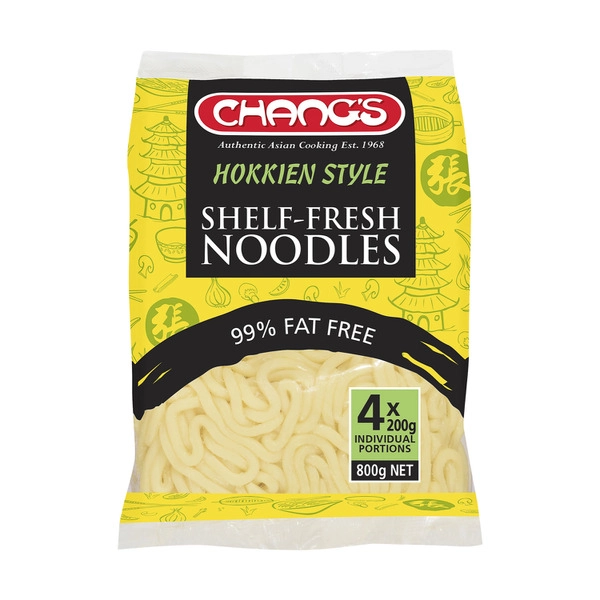 Chang's Shelf Fresh Noodles Hokkien Style 4 pack 800g