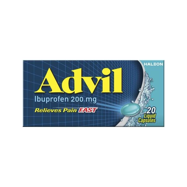 Advil Liquid Capsules with Ibuprofen 20 Pack