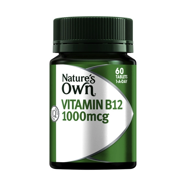 Nature's Own Vitamin B12 1000mcg Vitamin B Tablets for Energy 60 pack