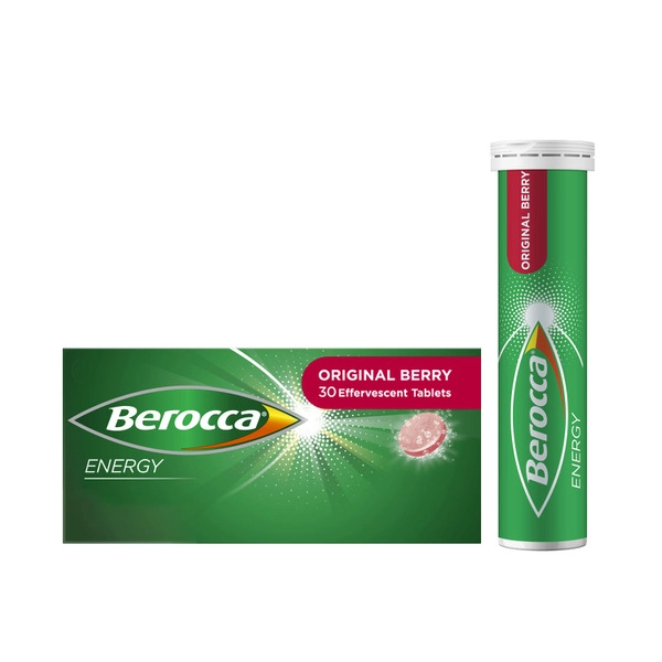 Berocca Energy Vitamin B & C Original Berry Flavour Effervescent Tablets 30 pack