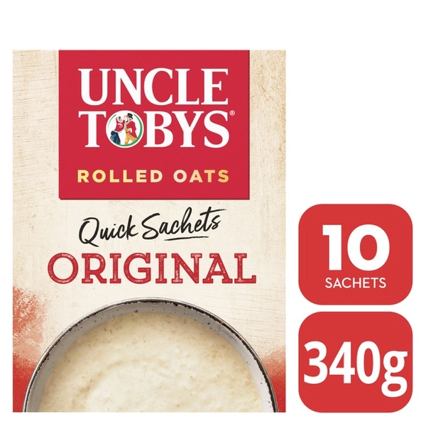 Uncle Tobys Original Oats Quick Sachets 10 pack 340g