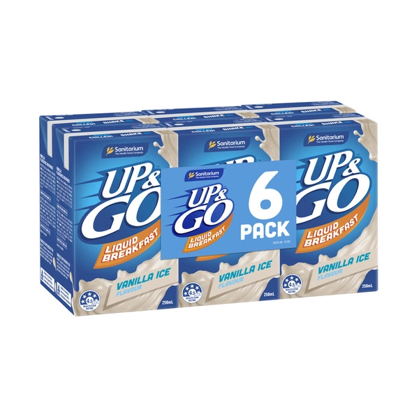 Sanitarium Up&Go Vanilla Ice Cereal 6X250mL 1.5L