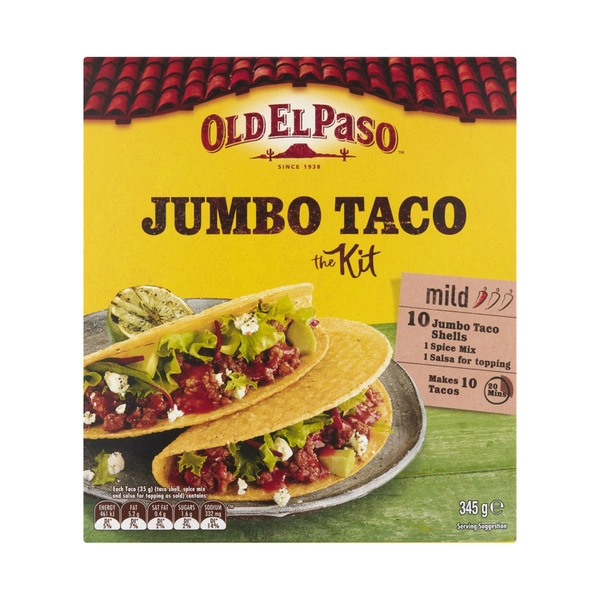 Old El Paso Jumbo Taco Kit Mild 345g