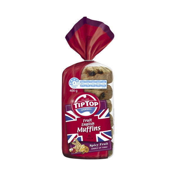 Tip Top Muffins English Fruit & Spice 400g