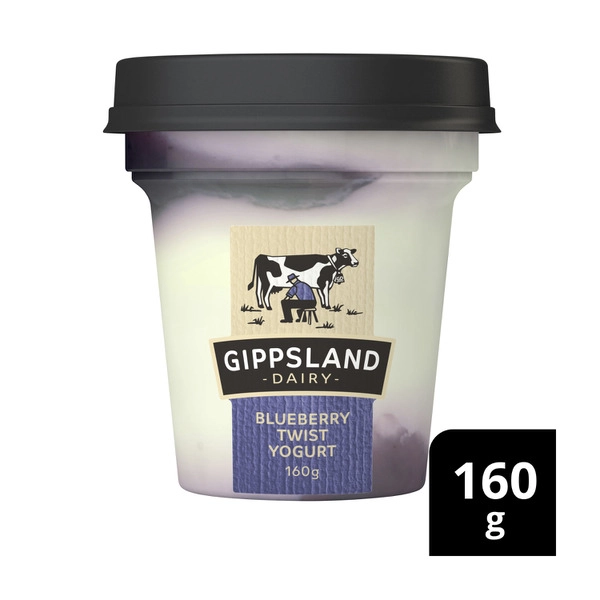 Gippsland Dairy Blueberry Twist Yoghurt 160g