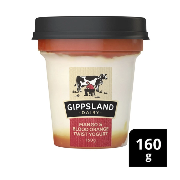 Gippsland Dairy Mango & Blood Orange Twist Yoghurt 160g