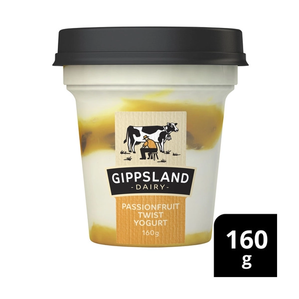 Gippsland Dairy Passionfruit Twist Yoghurt 160g