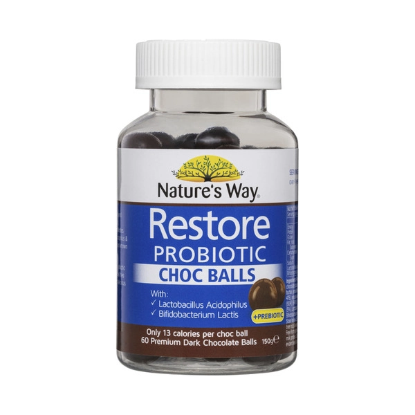 Nature's Way Restore Probiotic Choc Balls 60 pack