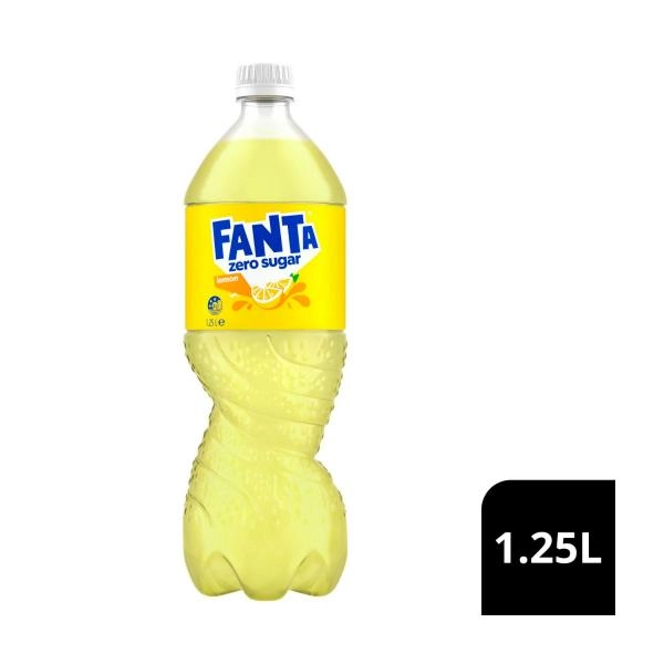 Fanta Zero Flavours Lemon Pet 1.25L