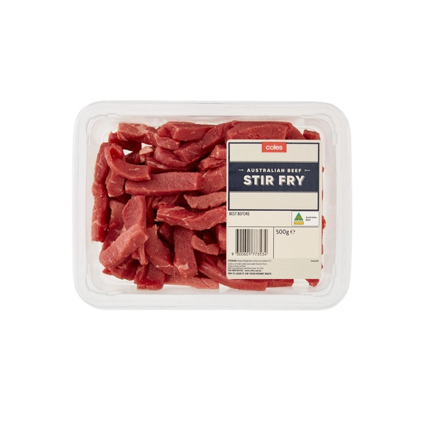 Coles Beef Stir Fry 500g