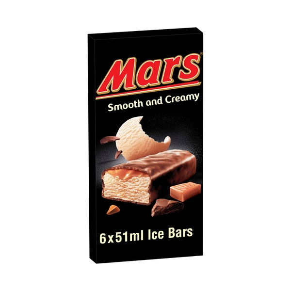 Mars Bars 6pack MARS CHOCOLATE SMOOTH CREAMY ICE BAR 6PK MULTIPACK 